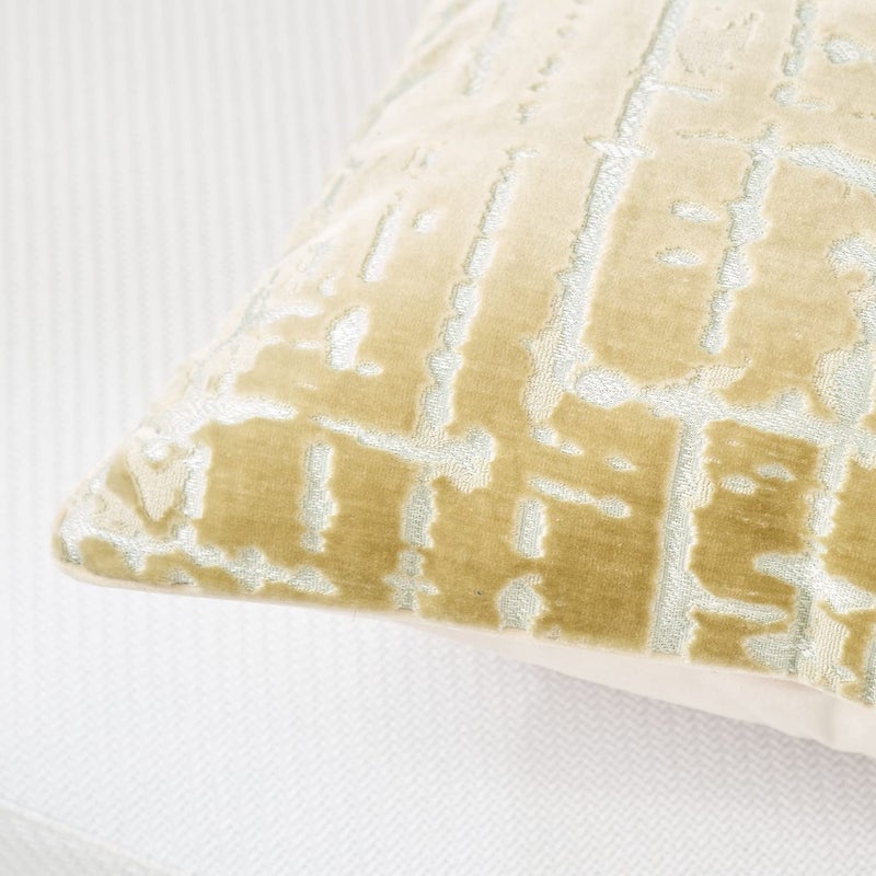 Alerfa Rectangle Geometrical Plaid Striped Cut Velvet Throw Pillow Cover 12x20 Inch Luxury Modern Decorative Lumbar Pillow Cover for Couch Living Room Bedroom, Beige - Image 3